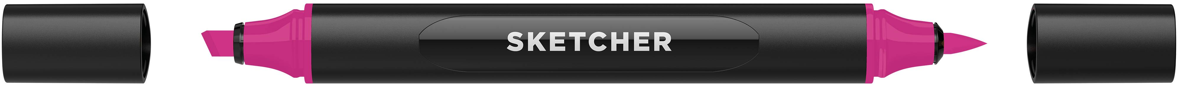 Twinmarker Sketcher brush+chisel P 175 tiefpink