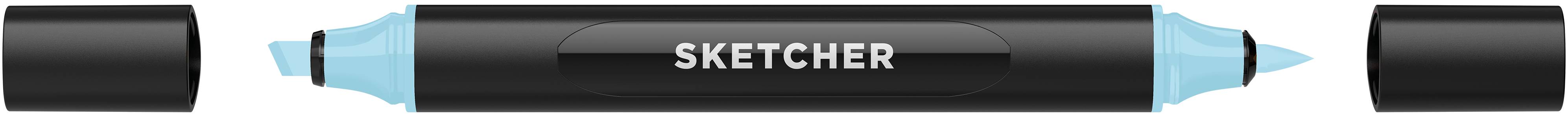 Twinmarker Sketcher brush+chisel B 230 kristallblau