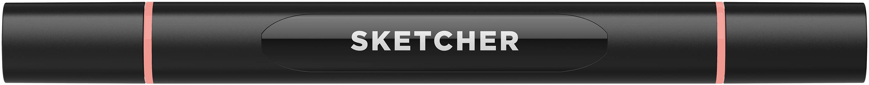 Twinmarker Sketcher brush+chisel R 080 korallenrot mittel