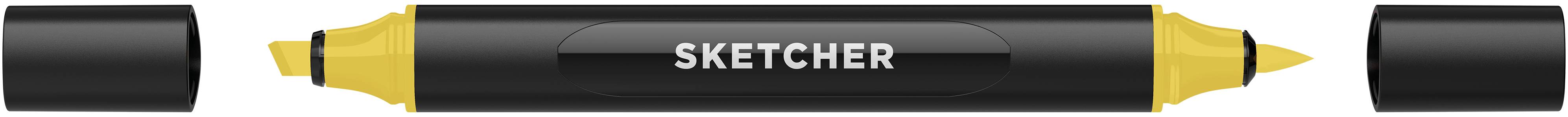 Twinmarker Sketcher brush+chisel K 430 senf