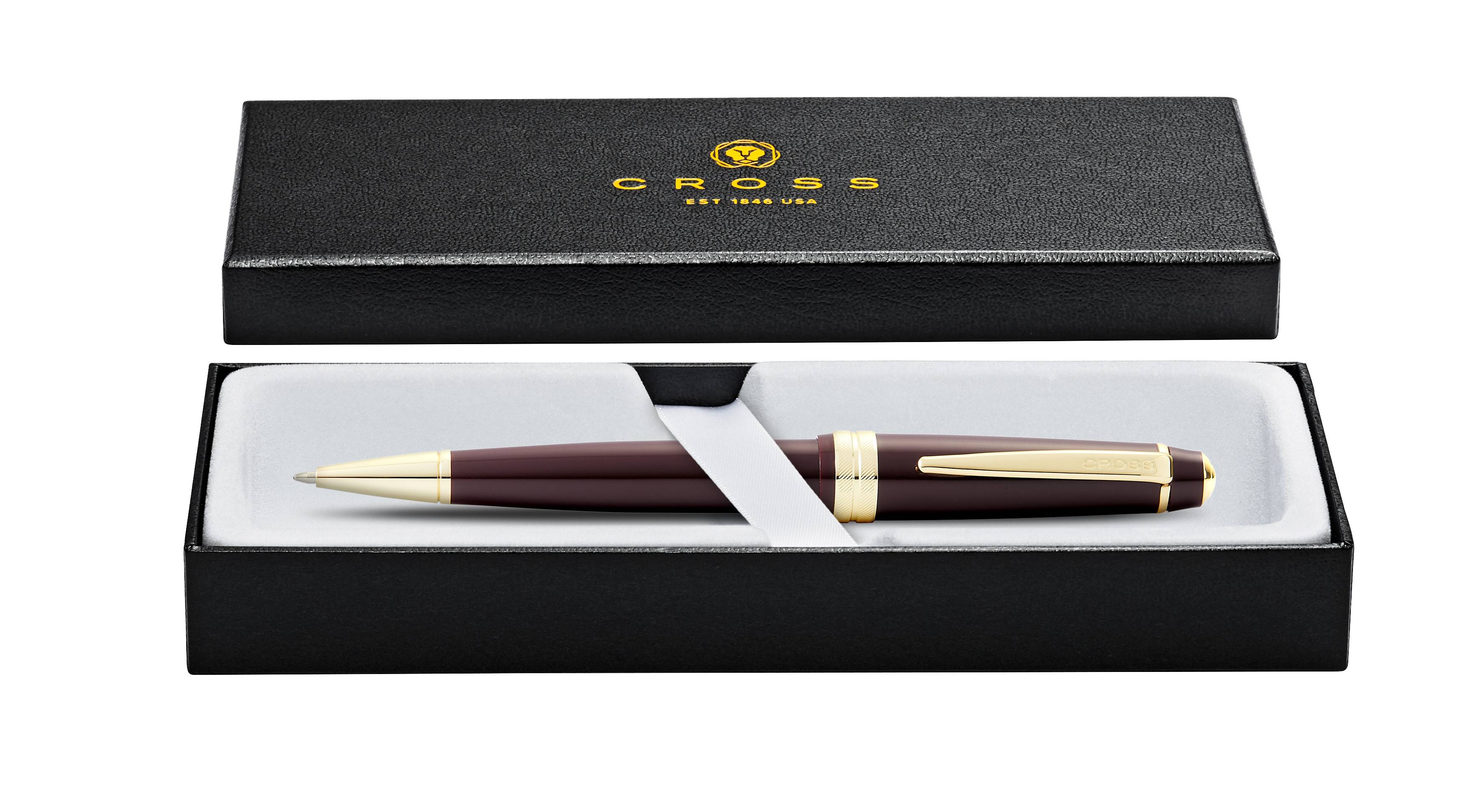 Kugelschreiber Cross Bailey light Rot, Goldbeschläge in Geschenkbox