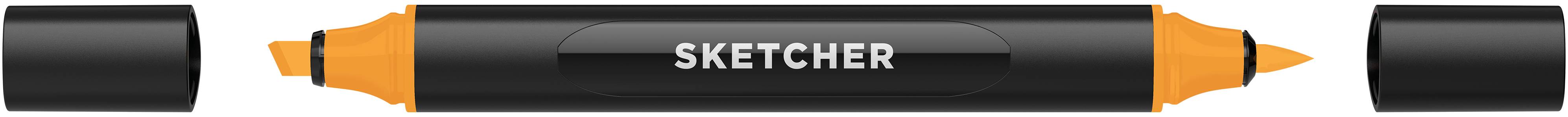 Twinmarker Sketcher brush+chisel O 050 ringelblume