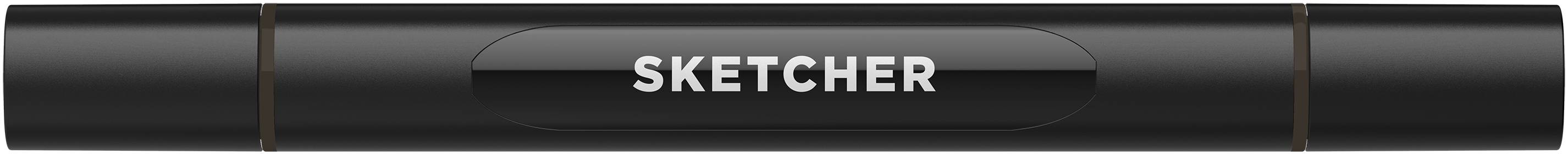 Twinmarker Sketcher brush+chisel WG595 warmgrau 6