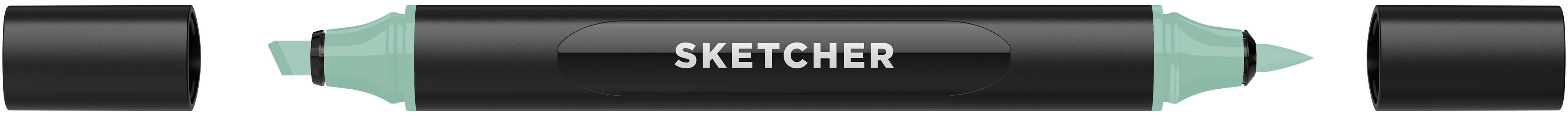 Twinmarker Sketcher brush+chisel T 335 jade