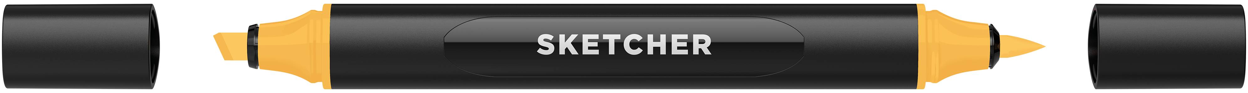 Twinmarker Sketcher brush+chisel O 045 melone