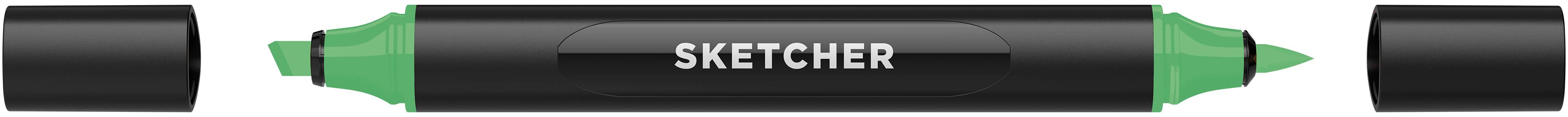 Twinmarker Sketcher brush+chisel YG395 blattgrün