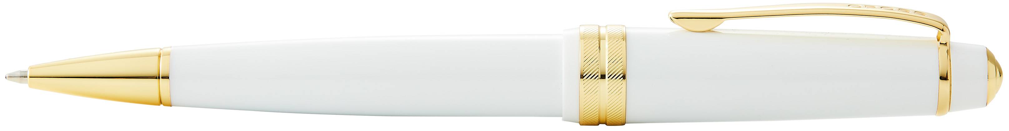 Kugelschreiber Cross Bailey light Weiß, Goldbeschläge in Geschenkbox