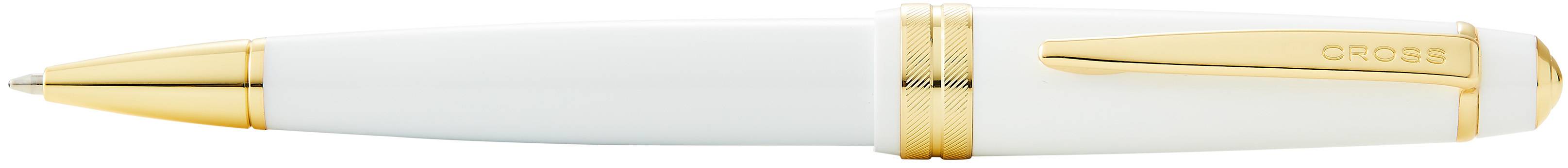 Kugelschreiber Cross Bailey light Weiß, Goldbeschläge in Geschenkbox