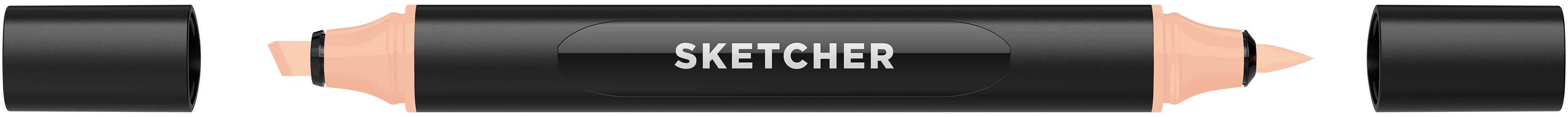 Twinmarker Sketcher brush+chisel O 040 aprikose