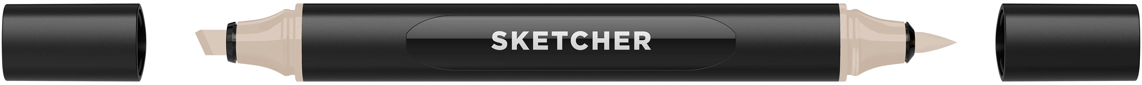 Twinmarker Sketcher brush+chisel WG575 warmgrau 2