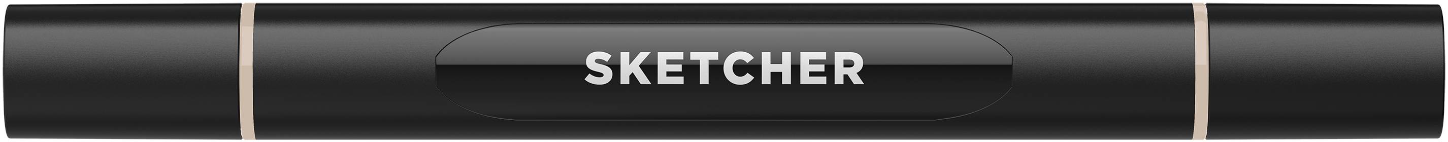 Twinmarker Sketcher brush+chisel WG575 warmgrau 2