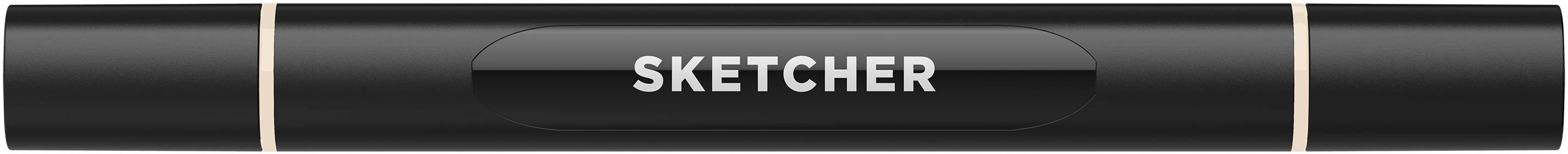 Twinmarker Sketcher brush+chisel WG570 warmgrau 1