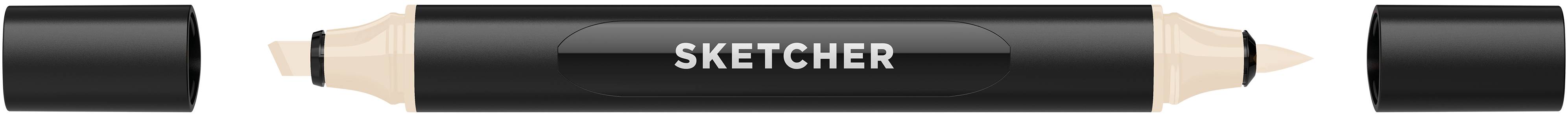 Twinmarker Sketcher brush+chisel WG570 warmgrau 1