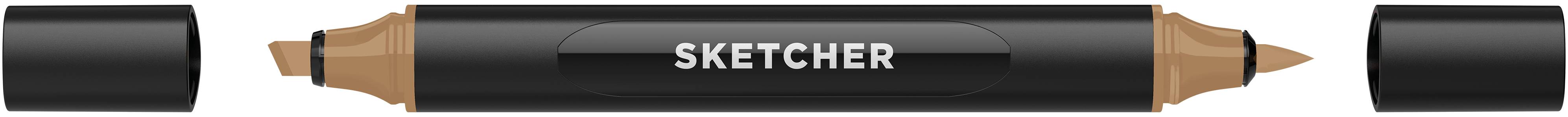 Twinmarker Sketcher brush+chisel BE455 karamell