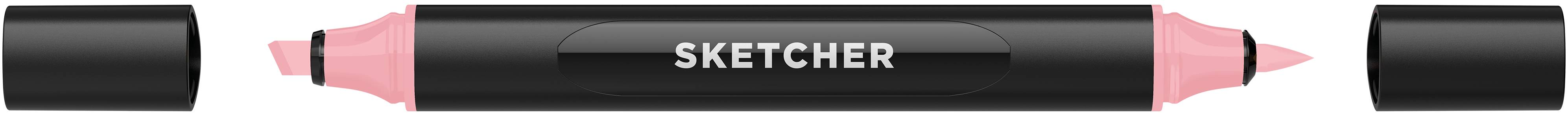 Twinmarker Sketcher brush+chisel R 075 koralle