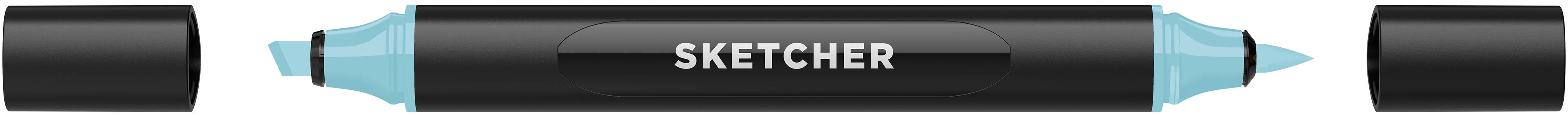 Twinmarker Sketcher brush+chisel B 260 himmelblau mittel