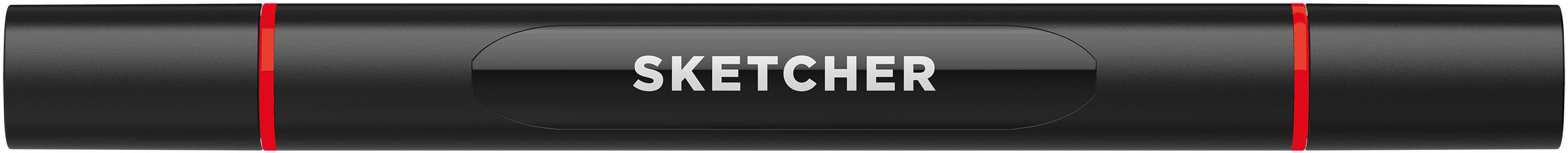 Twinmarker Sketcher brush+chisel R 100 tiefrot