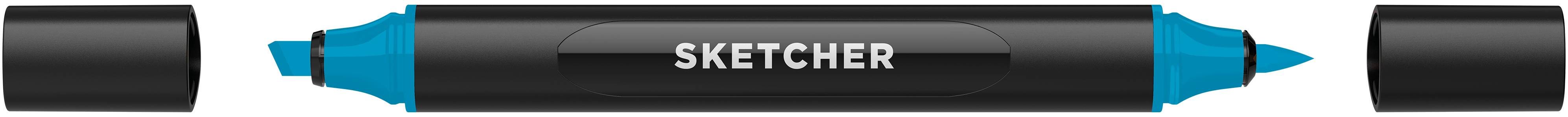 Twinmarker Sketcher brush+chisel B 265 himmelblau