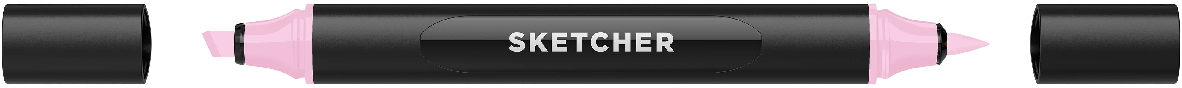 Twinmarker Sketcher brush+chisel P 150 fuchsia pink