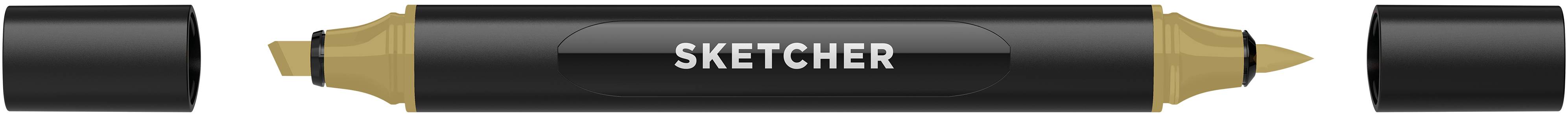 Twinmarker Sketcher brush+chisel K 425 khaki