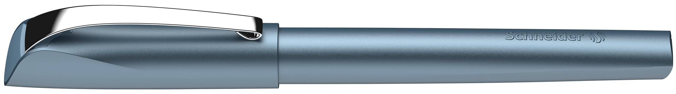Schneider Schreibgeräte Ceod Shiny, Blau, Integriertes Befüllsystem, Blau, Rundspitze, Edelstahl, Medium