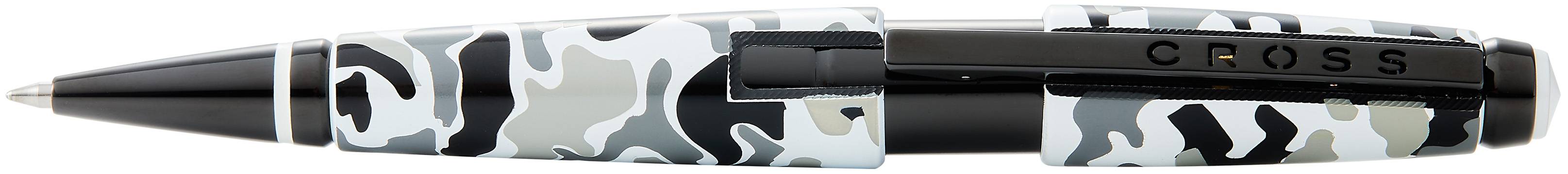 Rollerball Edge Camo Schwarz/Weiß, PVD,mit Gel-Mine