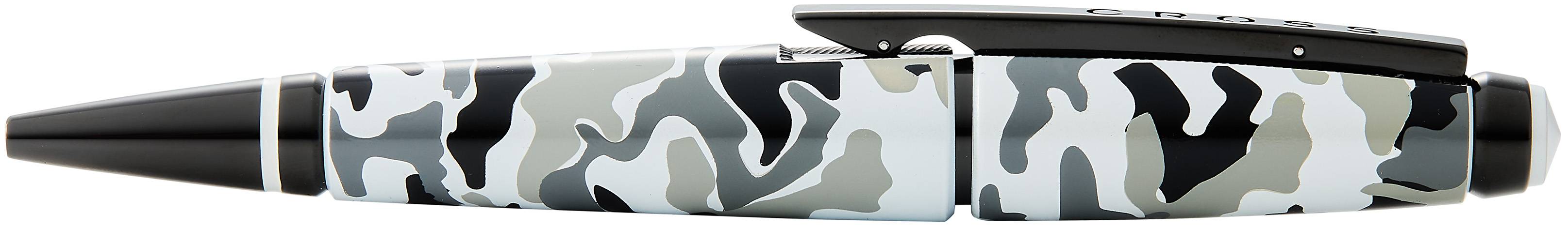 Rollerball Edge Camo Schwarz/Weiß, PVD,mit Gel-Mine