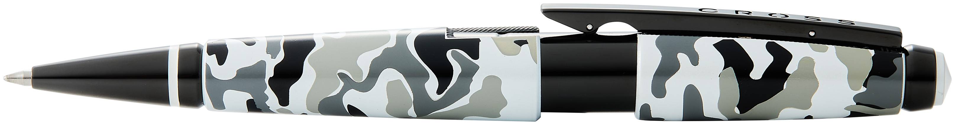 Rollerball Edge Camo Schwarz/Weiß, PVD,mit Gel-Mine