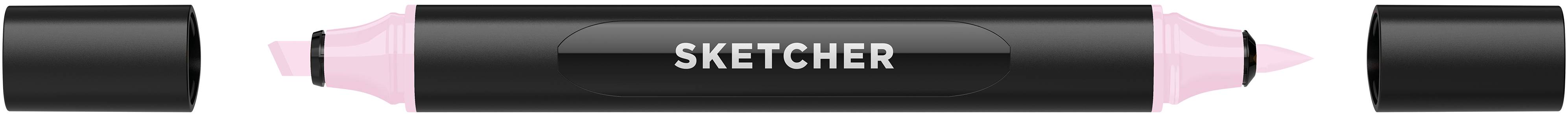 Twinmarker Sketcher brush+chisel P 145 zartpink