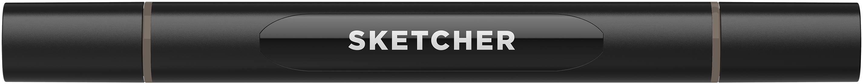 Twinmarker Sketcher brush+chisel WG585 warmgrau 4