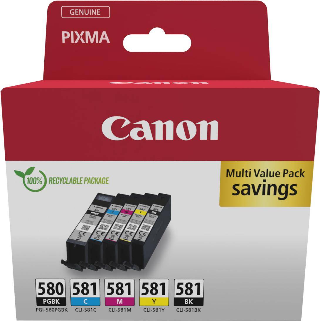 Canon PGI-580BK/CLI-581 BK/C/M/Y Multipack - 5er-Pack