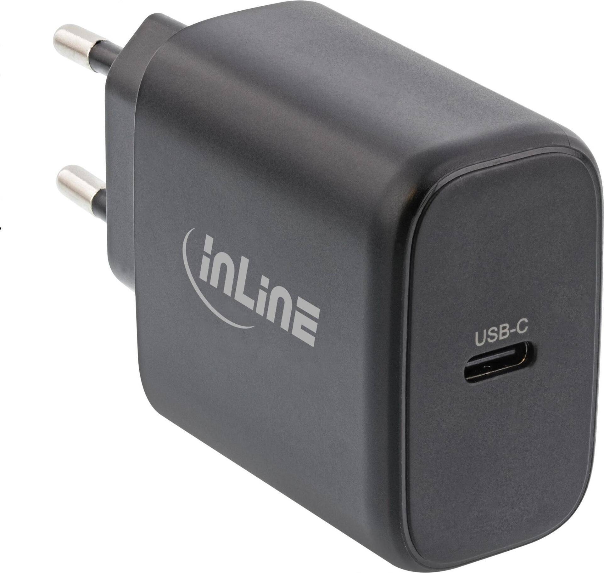 InLine® USB PD Netzteil, GaN Ladegerät, Single USB-C, Power Delivery, 65W
