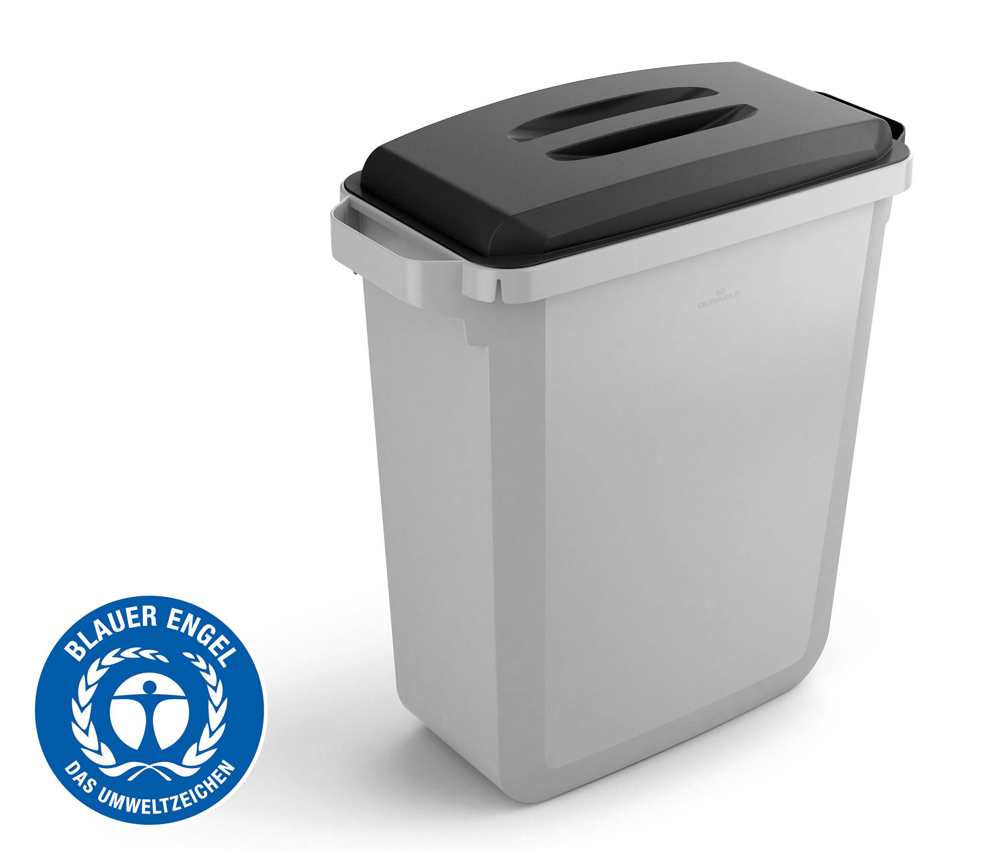 Durable DURABIN ECO 1800503050 Mülleimer 60 l Kunststoff (B x H x T) 590 x 600 x 282 mm Grau 1 St.