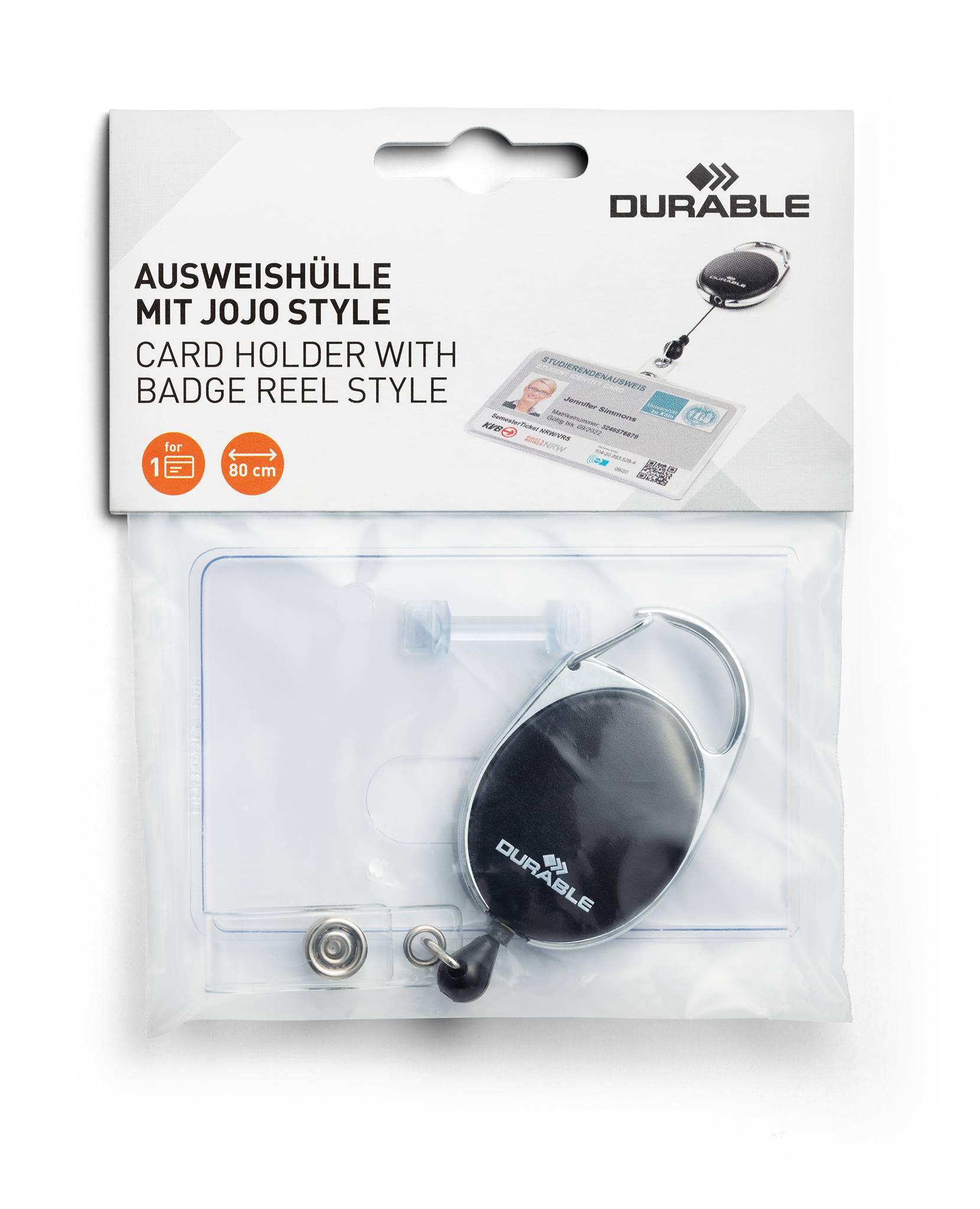 DURABLE Ausweishalter mit Jojo STYLE für 1 Karte
