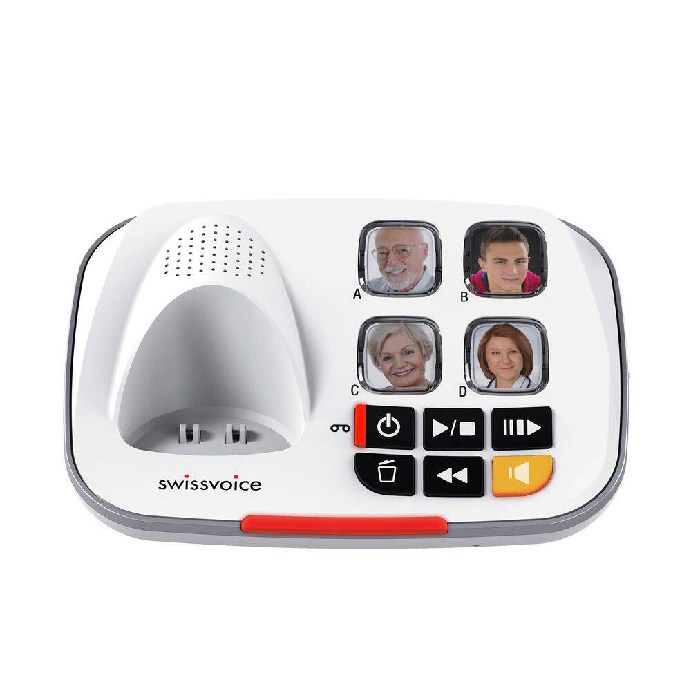 Swissvoice Xtra 2355 Schnurloses DECT-Telefon mit AB und Bildwahltasten weiß