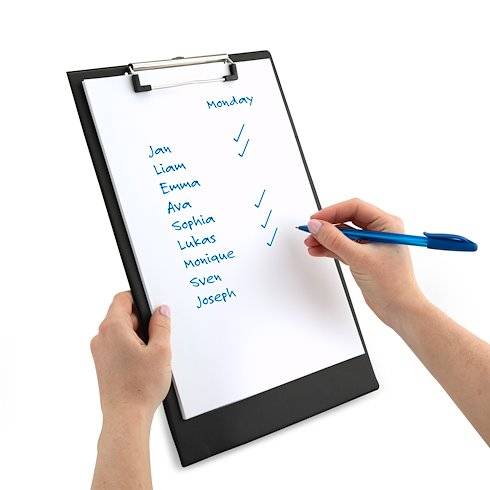 RAPESCO Klemmbrett Standard, A4, PVC-Folienüberzug, schwarz