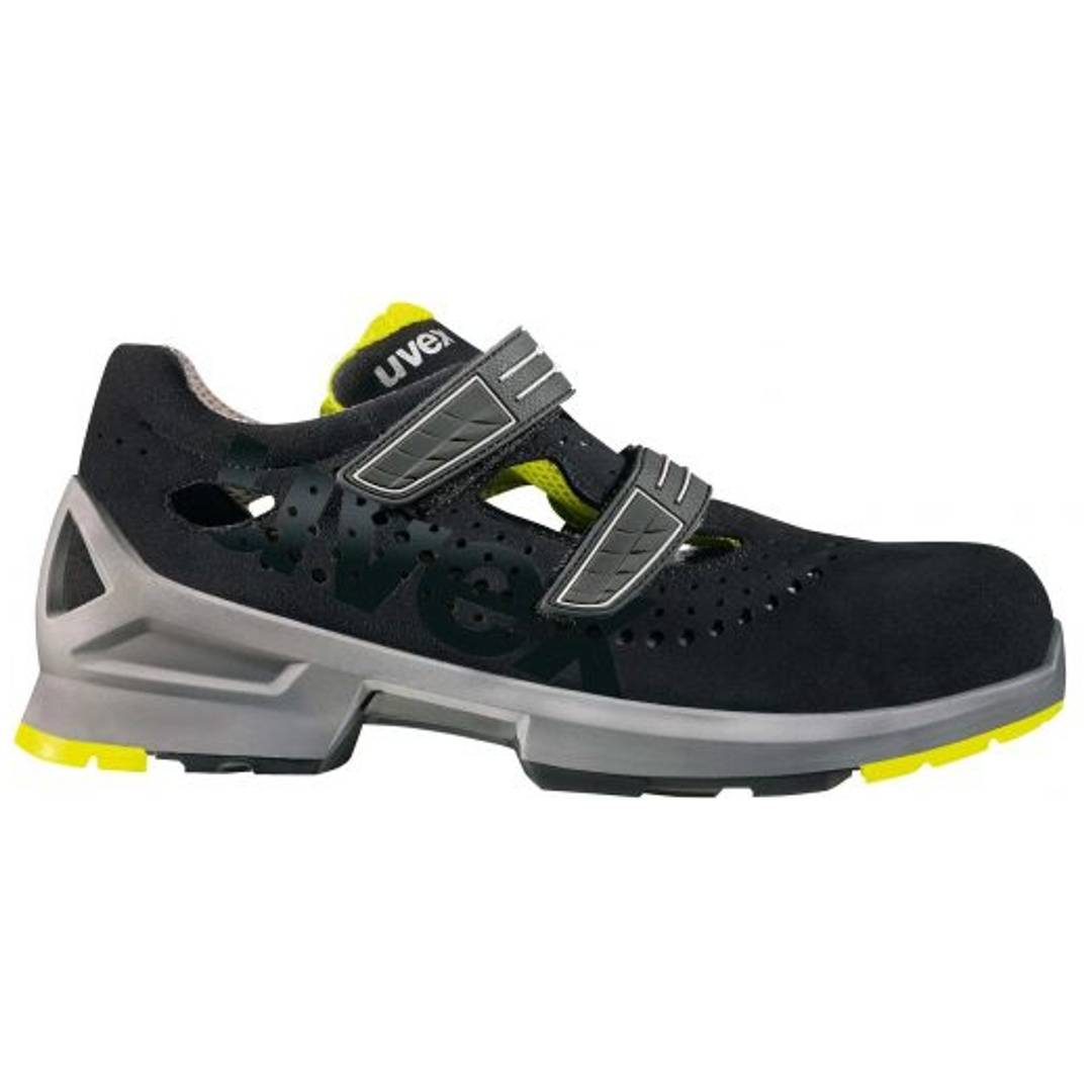 Uvex 8542045 1 Sandalen S1 85420 schwarz, gelb Weite 14 Größe 45