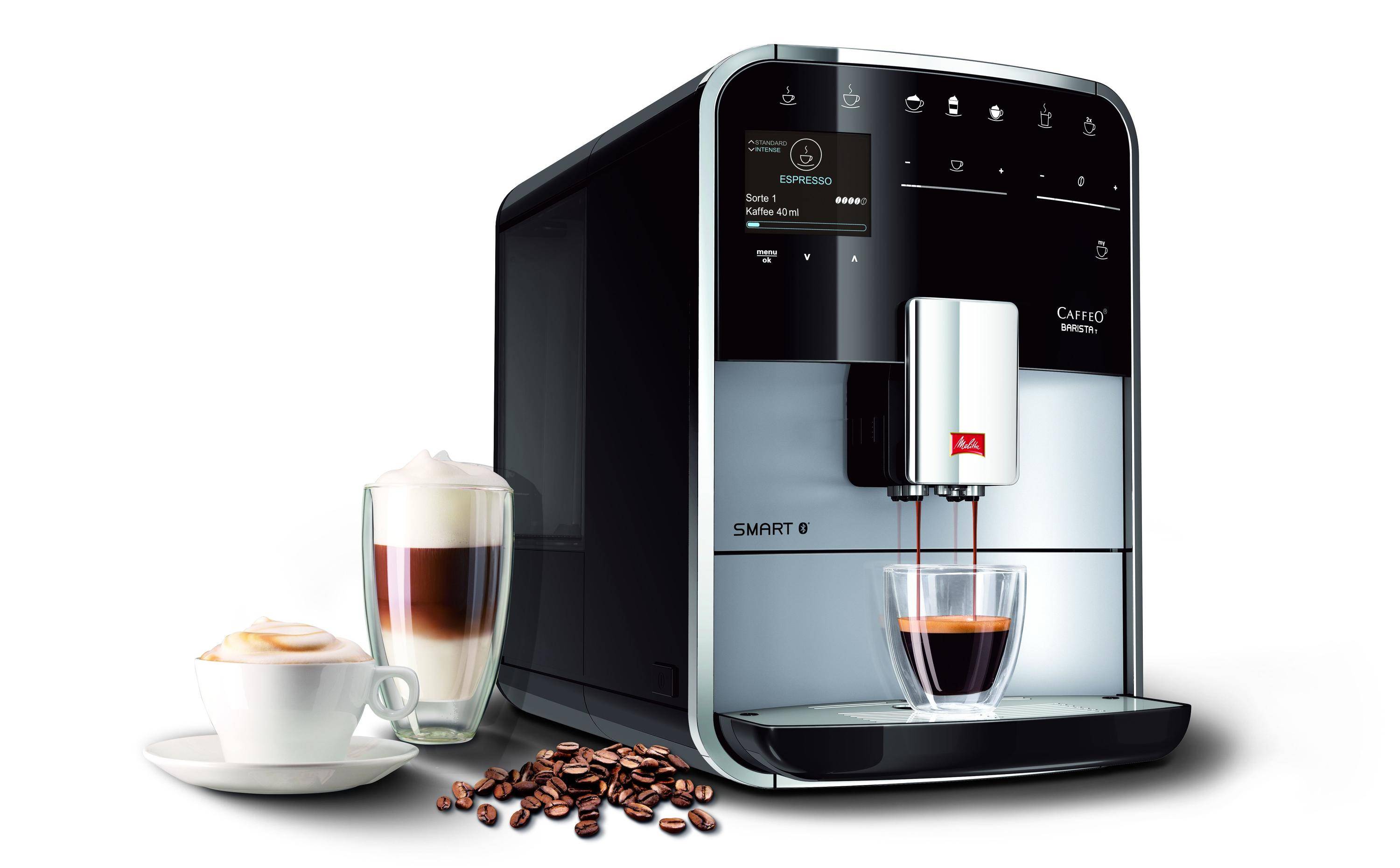 Melitta CAFFEO Barista T Smart F83/0-101 - Automatische Kaffeemaschine mit Milchaufschäumer