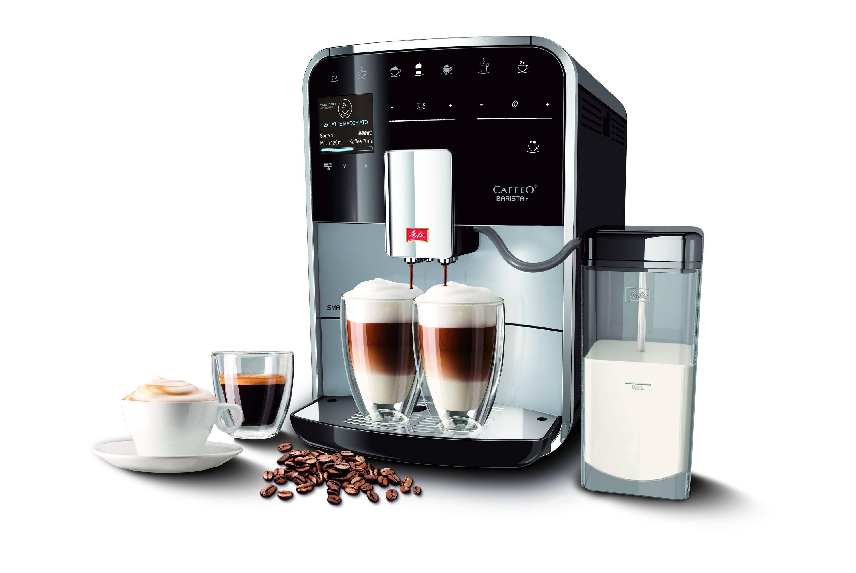 Melitta CAFFEO Barista T Smart F83/0-101 - Automatische Kaffeemaschine mit Milchaufschäumer