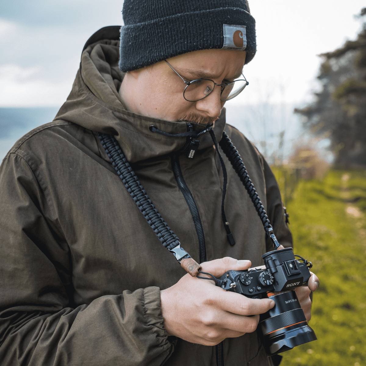 C-ROPE Kameragurt Traveler aus Paracord Silent Black retail