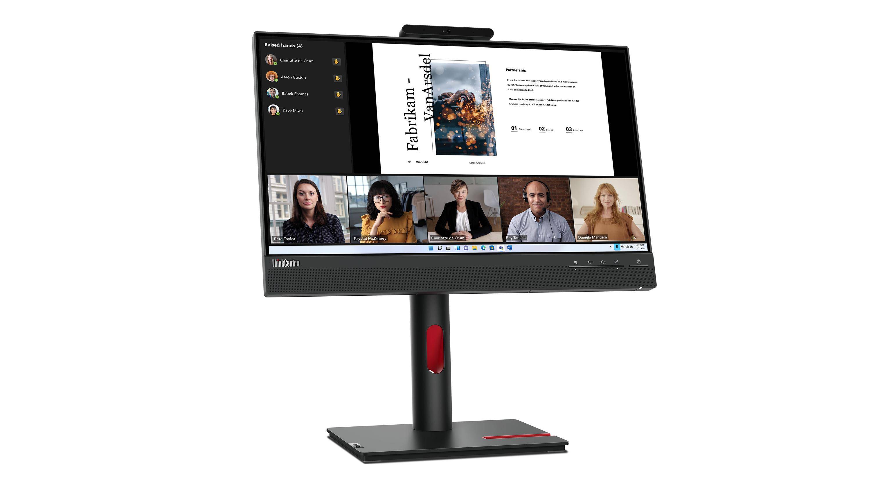 ThinkCentre Tiny-in-One 22 Gen 5 22 1920 x 1080 Full HD HDMI DisplayPort 60Hz Pivot Monitor