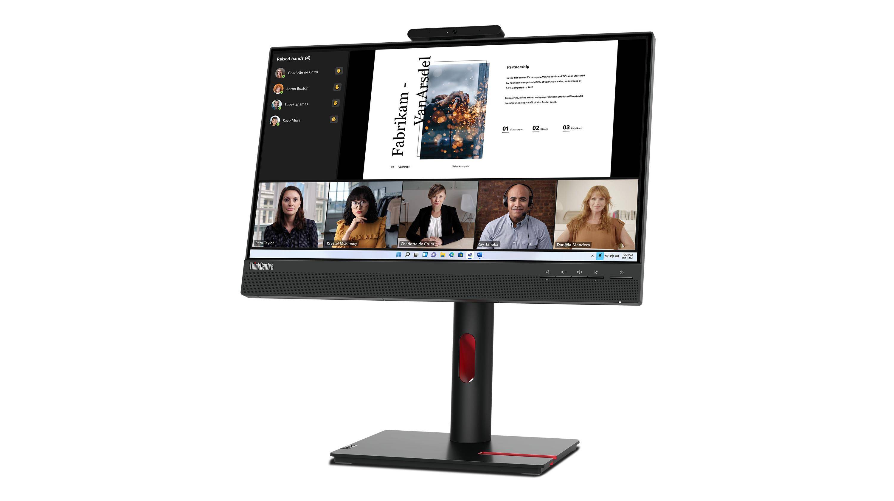 ThinkCentre Tiny-in-One 22 Gen 5 22 1920 x 1080 Full HD HDMI DisplayPort 60Hz Pivot Monitor
