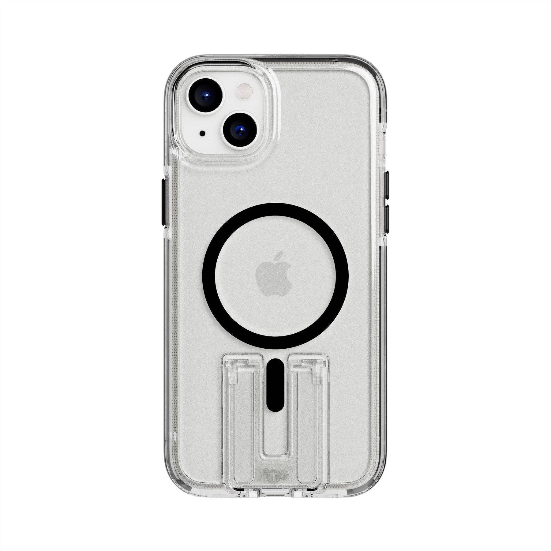 EvoCrystal Kick Case MagSafe iPhone 15 Plus Clear and Black