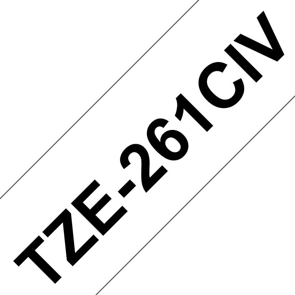 Brother TZe261 schwarz auf weiß (für P-Touch 1005, 1010, 3600, D210, D400, D450, D600, D800, E550, H110, P750, P900)