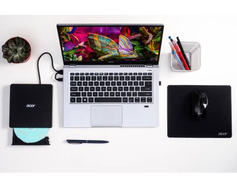 Acer Portable DVD Writer AXD001 - Schwarz - Slot-In Laufwerk - Laptop - DVD±RW - USB 3.2 Gen 1 (3.1 Gen 1