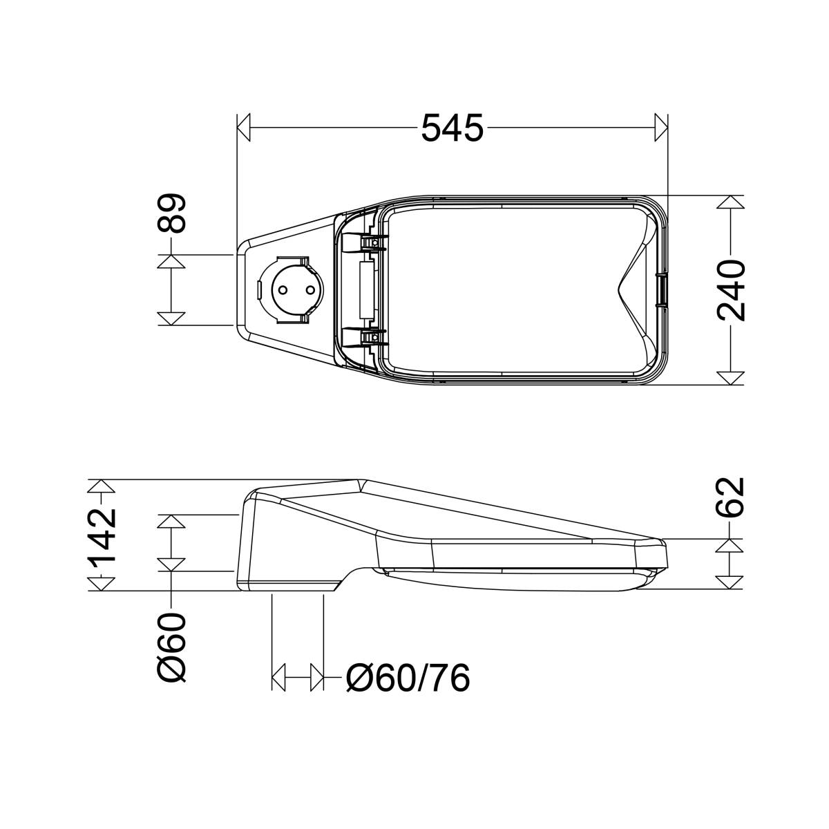 Schuch Licht LED-Außenleuchte 4000K, ML 42 L50 VARIO DB702