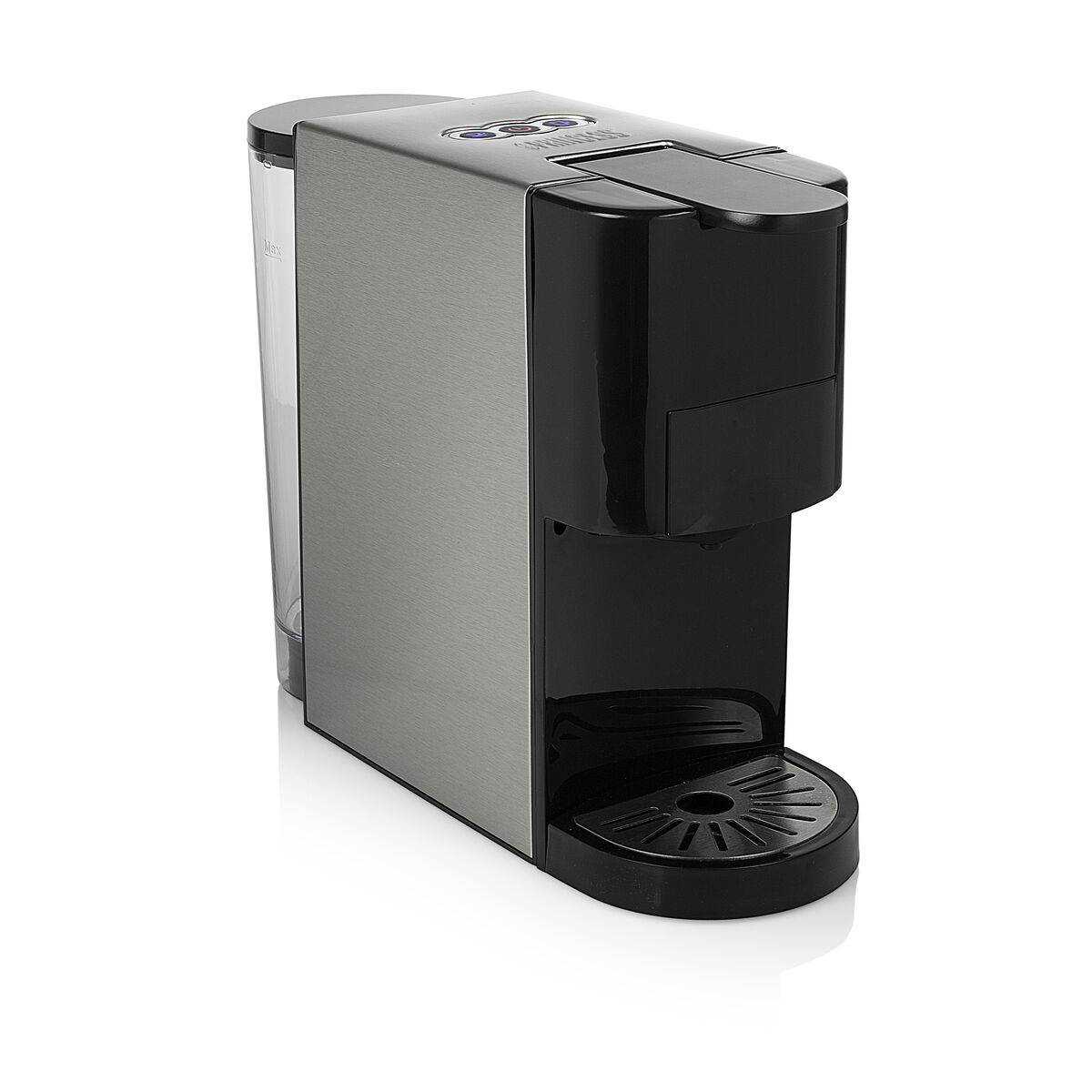Princess 249450 01.249450.01.001 Kapselmaschine Schwarz, Silber (matt) E.S.E. Pad kompatibel