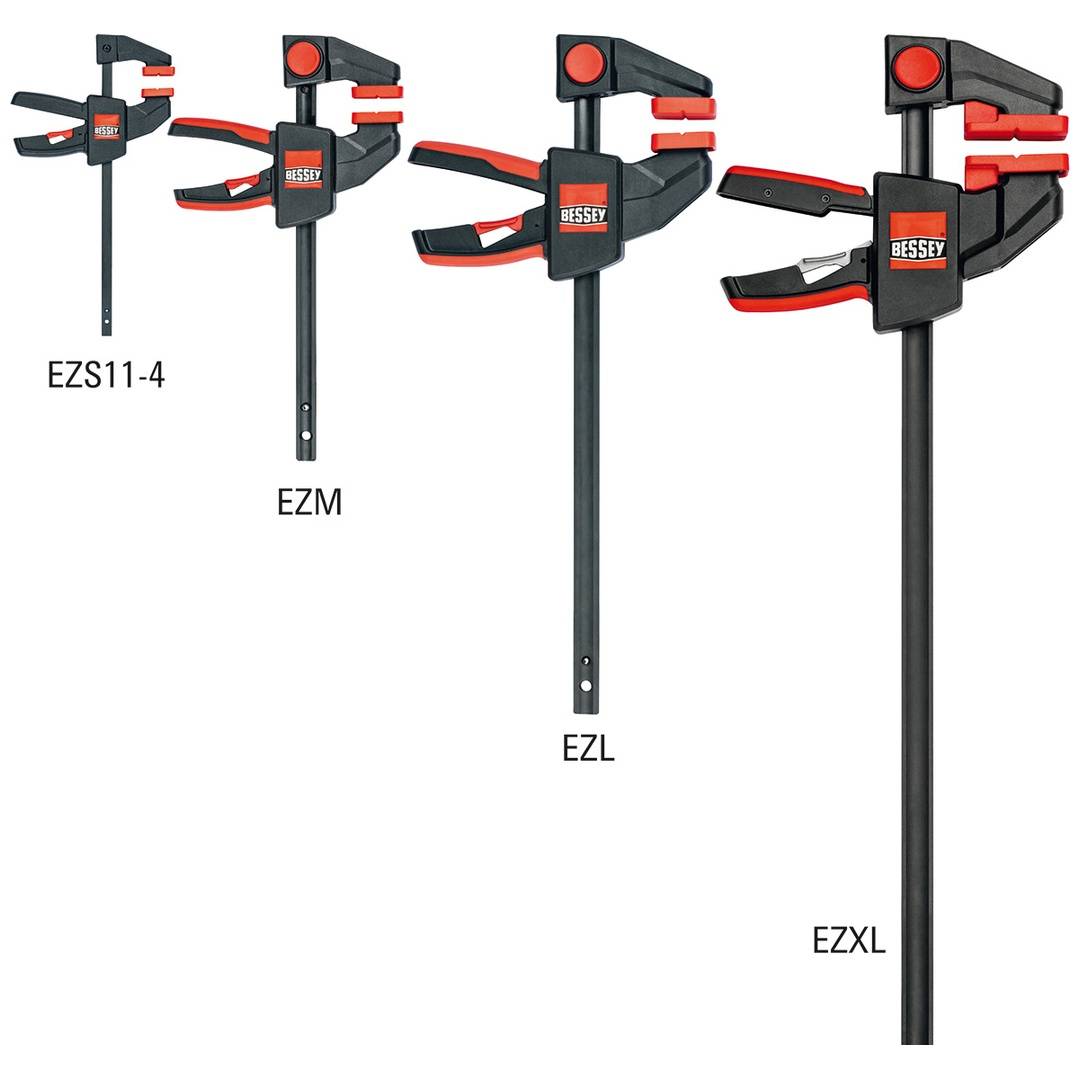 BESSEY 4 x Einhandzwingen EZM-EZL-SET 2 x 150 mm + 2 x 300 mm