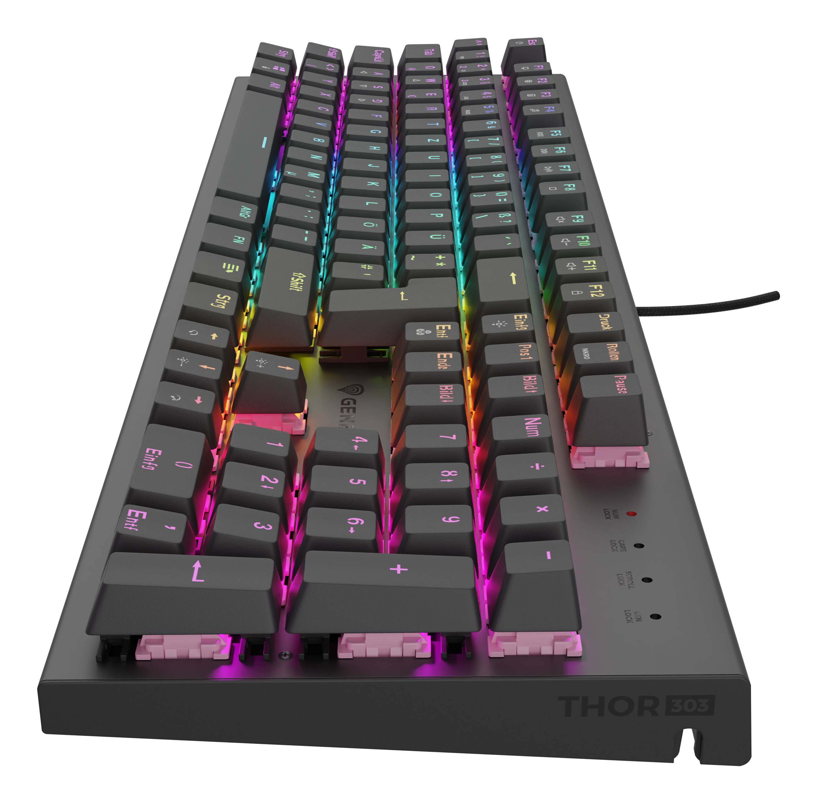 NATEC - Gaming Tastatur Thor 303 silent kabelgeb. De - Tastatur