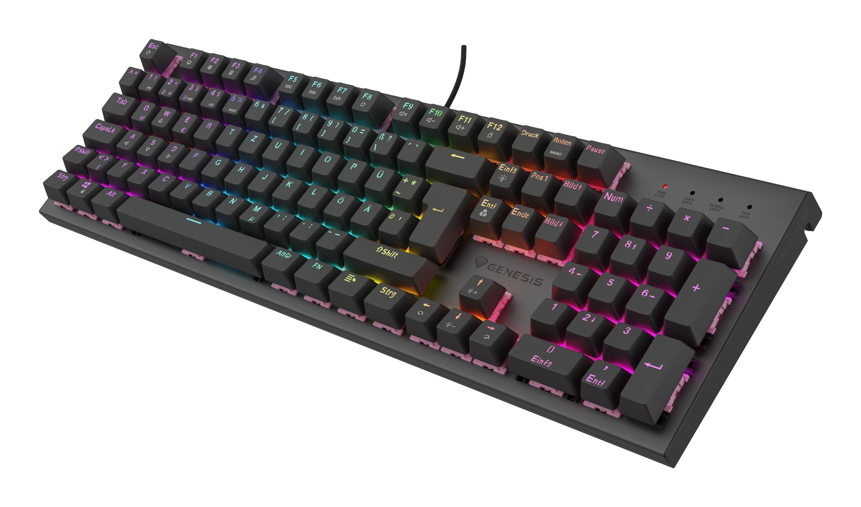 NATEC - Gaming Tastatur Thor 303 silent kabelgeb. De - Tastatur